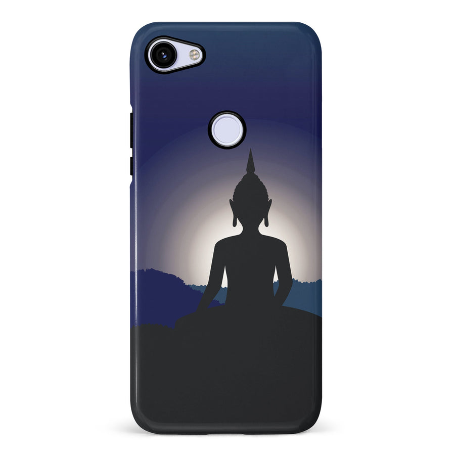 Google Pixel 3A Meditating Buddha Indian Phone Case in Blue