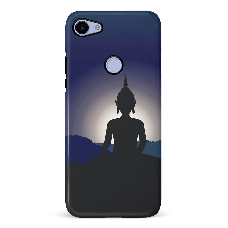 Google Pixel 3A XL Meditating Buddha Indian Phone Case in Blue