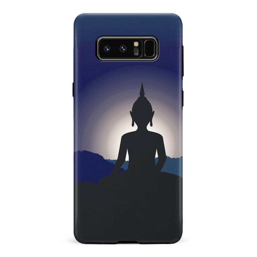 Samsung Galaxy Note 8 Meditating Buddha Indian Phone Case in Blue