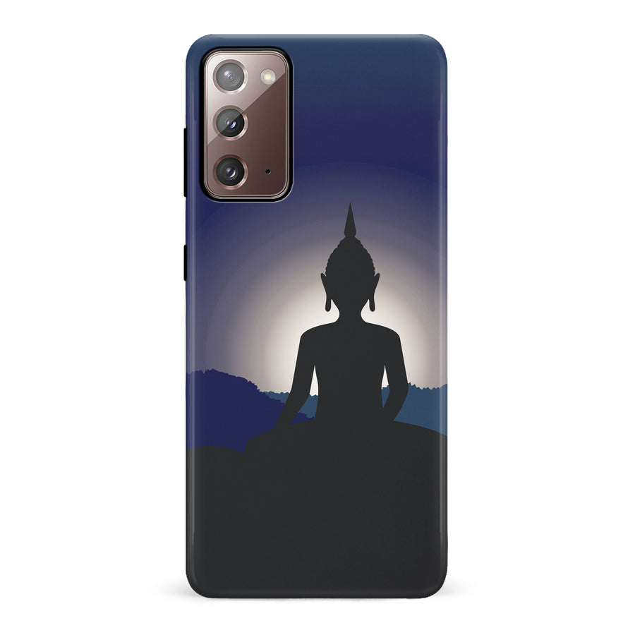 Samsung Galaxy Note 20 Meditating Buddha Indian Phone Case in Blue