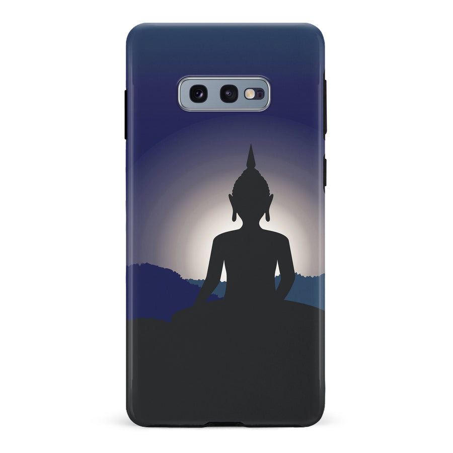 Samsung Galaxy S10e Meditating Buddha Indian Phone Case in Blue