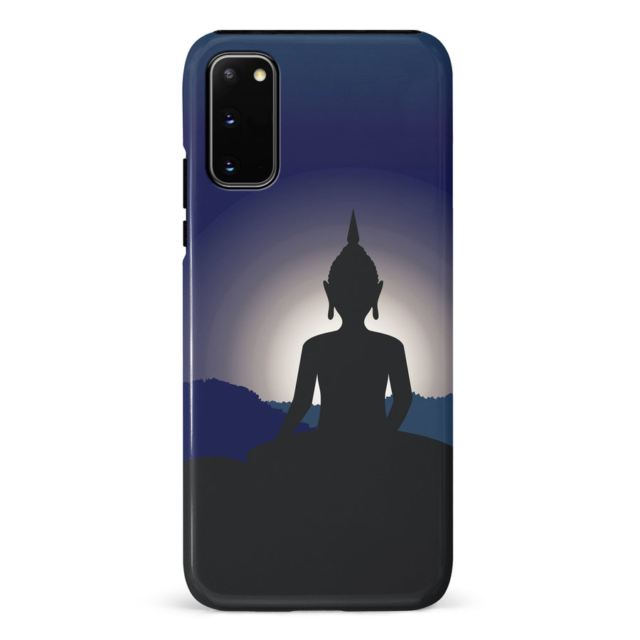Samsung Galaxy S20 Meditating Buddha Indian Phone Case in Blue