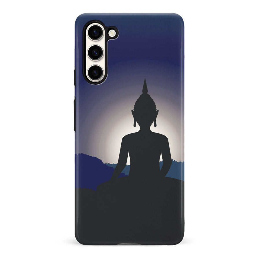 Samsung Galaxy S23 Meditating Buddha Indian Phone Case - Blue