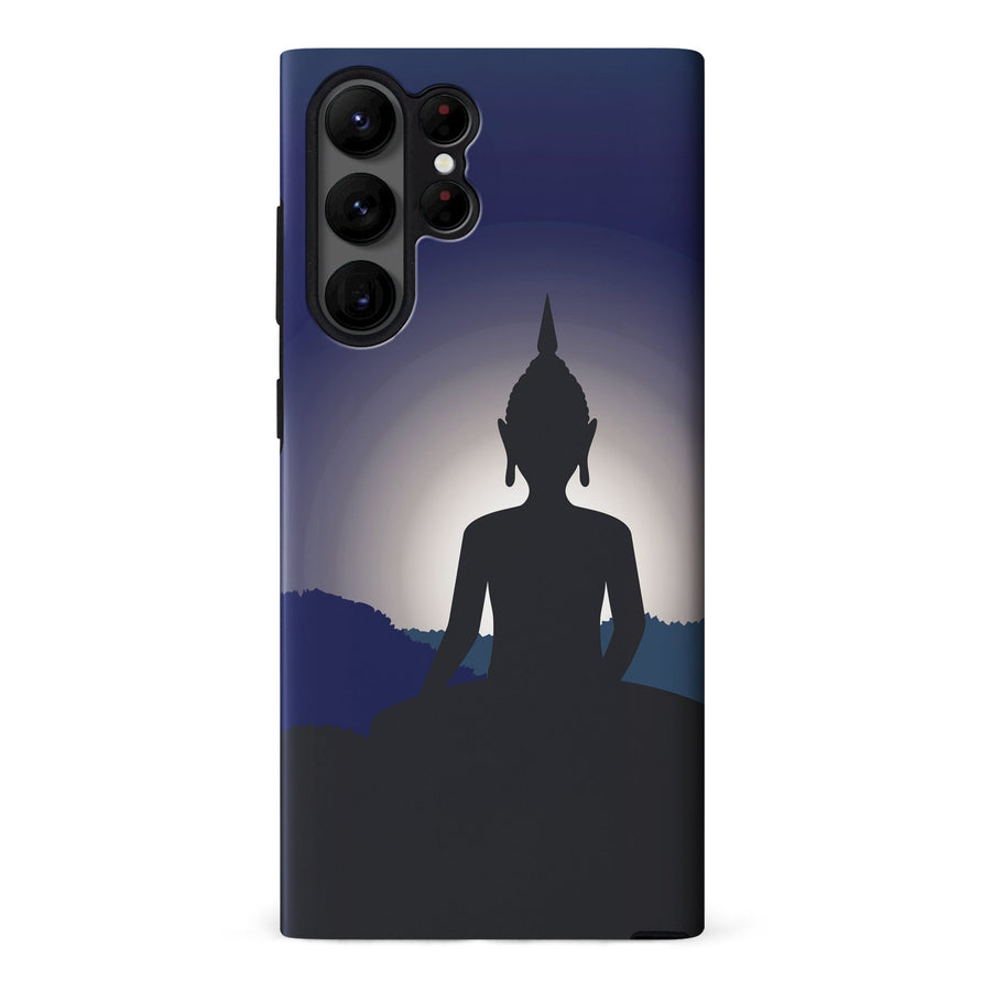Samsung Galaxy S23 Ultra Meditating Buddha Indian Phone Case - Blue