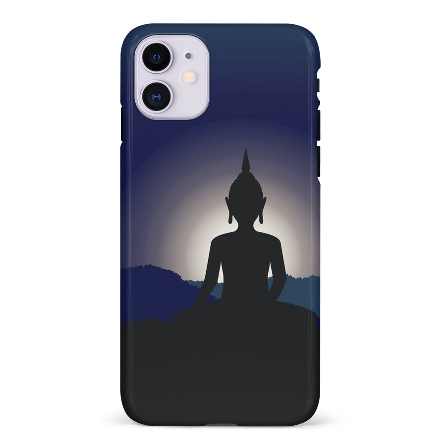 iPhone 11 Meditating Buddha Indian Phone Case in Blue