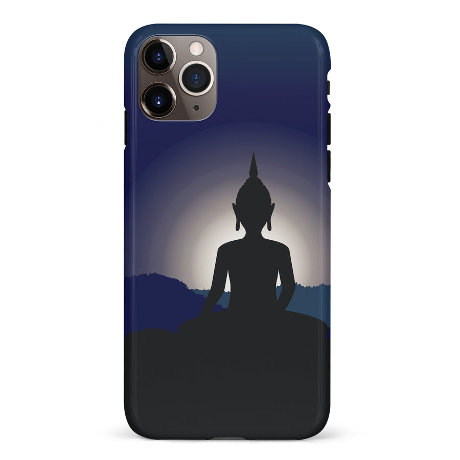 iPhone 11 Pro Max Meditating Buddha Indian Phone Case in Blue