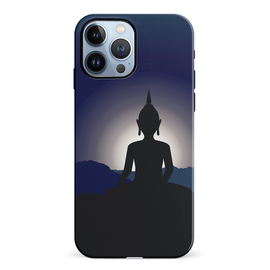 iPhone 12 Pro Meditating Buddha Indian Phone Case in Blue