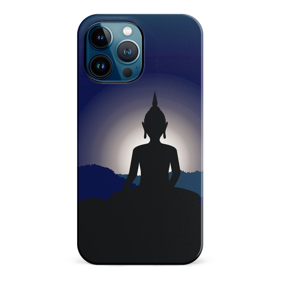 iPhone 12 Pro Max Meditating Buddha Indian Phone Case in Blue