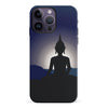 iPhone 14 Pro Max Meditating Buddha Indian Phone Case in Blue