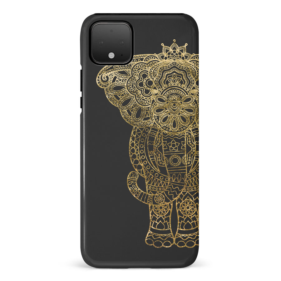 Google Pixel 4 XL Indian Elephant Phone Case in Black