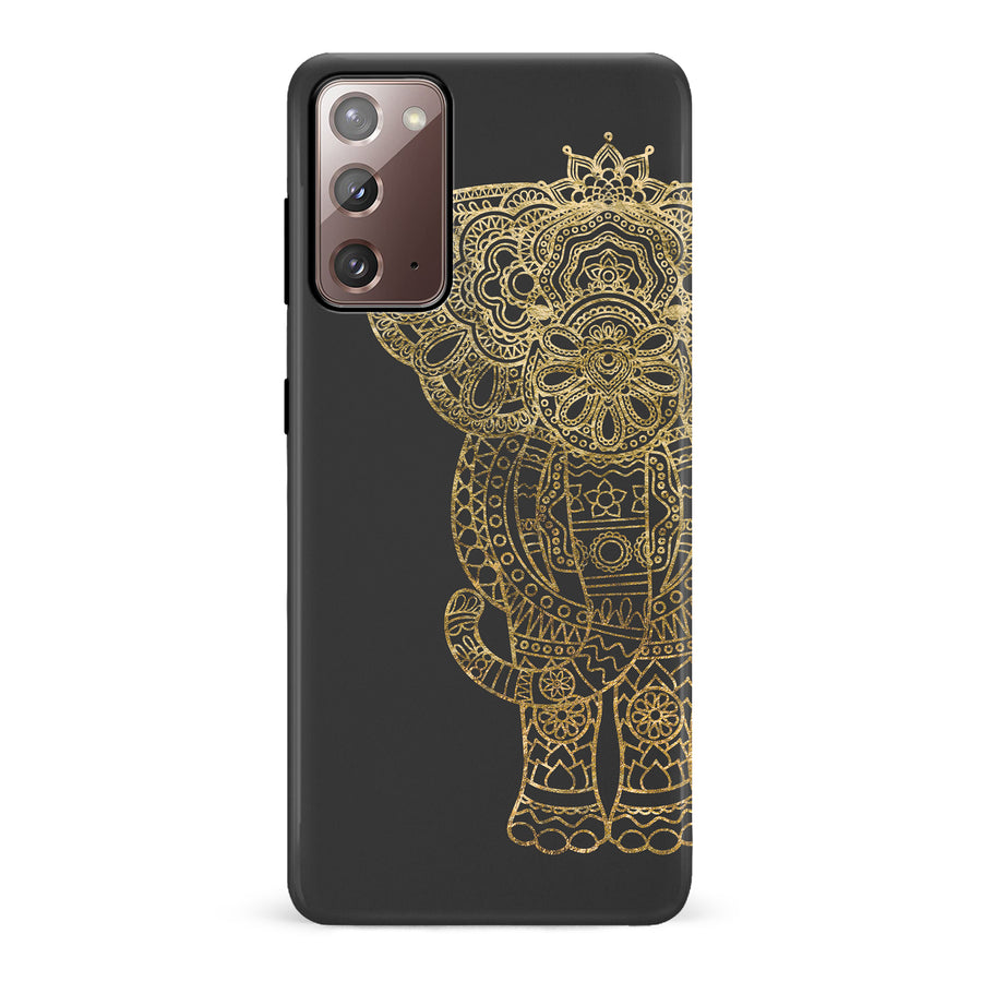 Samsung Galaxy Note 20 Indian Elephant Phone Case in Black
