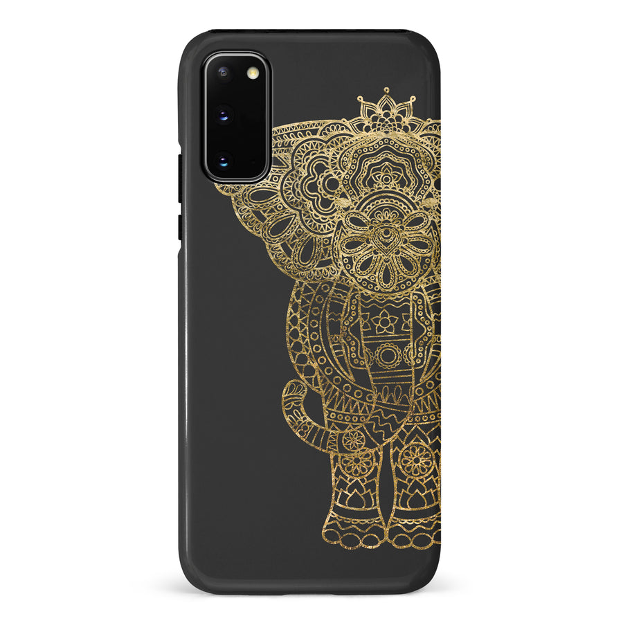 Samsung Galaxy S20 Indian Elephant Phone Case in Black