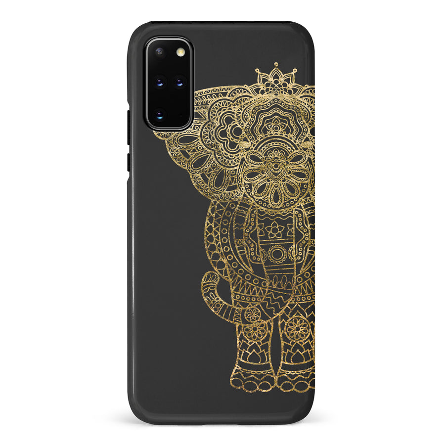 Samsung Galaxy S20 Plus Indian Elephant Phone Case in Black