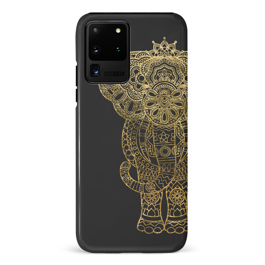 Samsung Galaxy S20 Ultra Indian Elephant Phone Case in Black