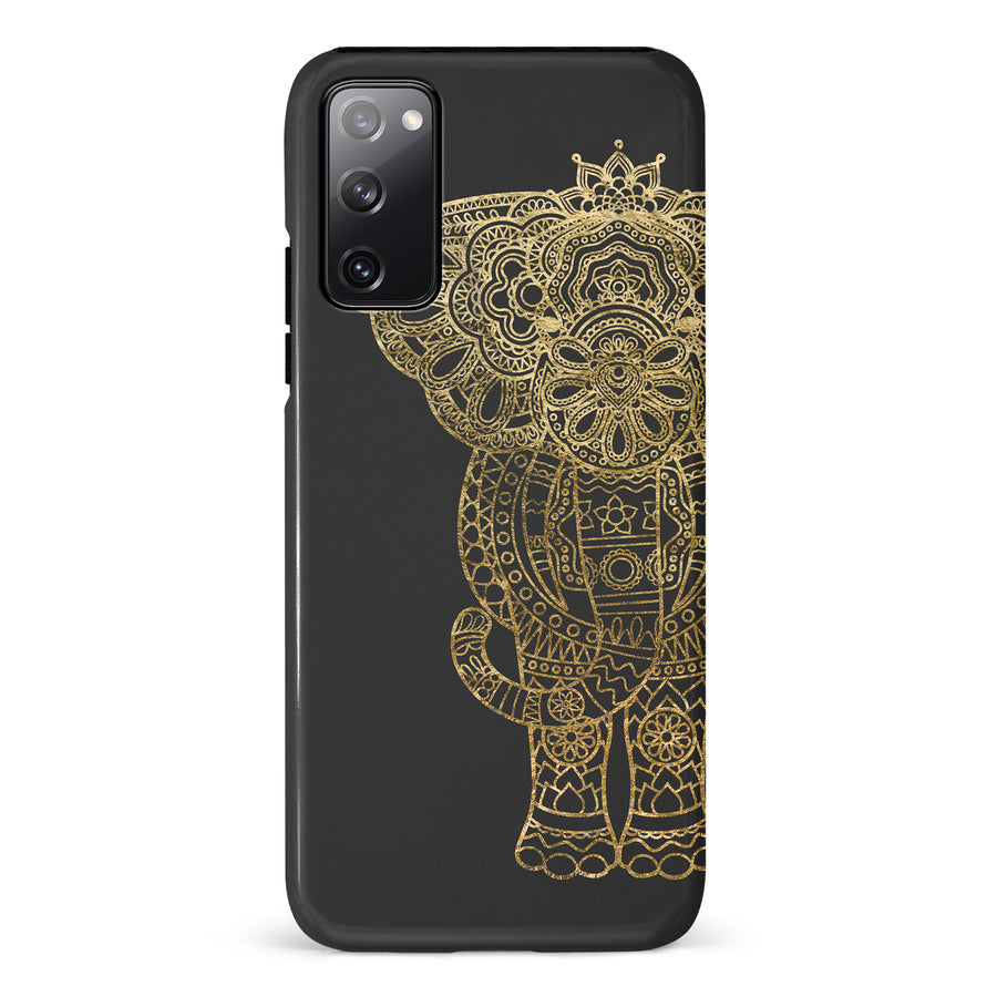 Samsung Galaxy S20 FE Indian Elephant Phone Case in Black