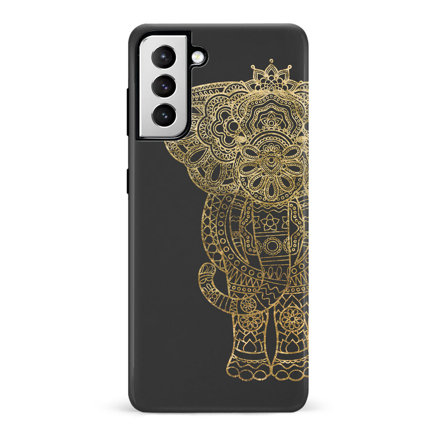 Samsung Galaxy S21 Indian Elephant Phone Case in Black