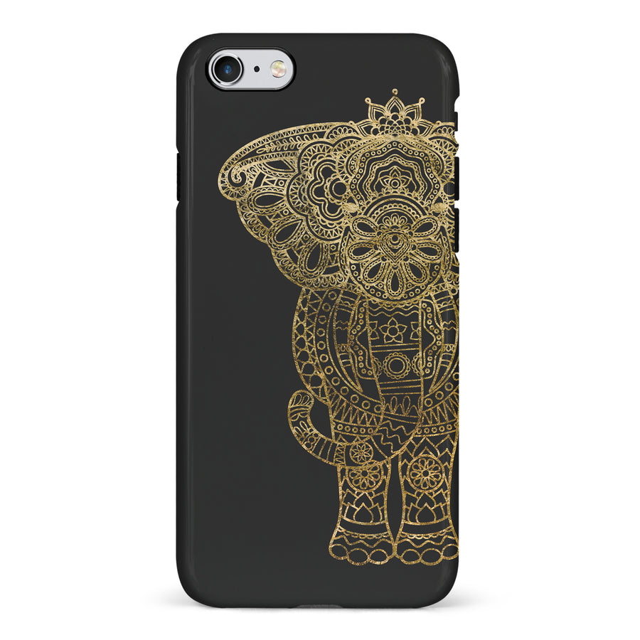 iPhone 6S Plus Indian Elephant Phone Case in Black
