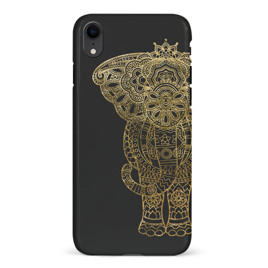 iPhone XR Indian Elephant Phone Case in Black