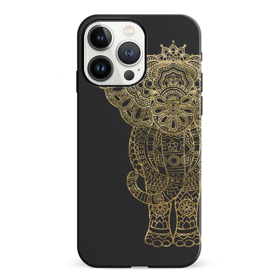 iPhone 13 Pro Indian Elephant Phone Case in Black