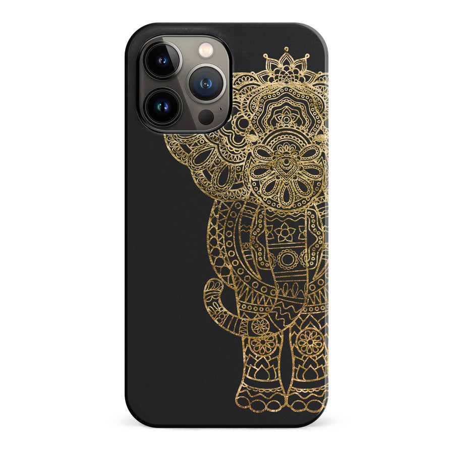 iPhone 13 Pro Max Indian Elephant Phone Case in Black