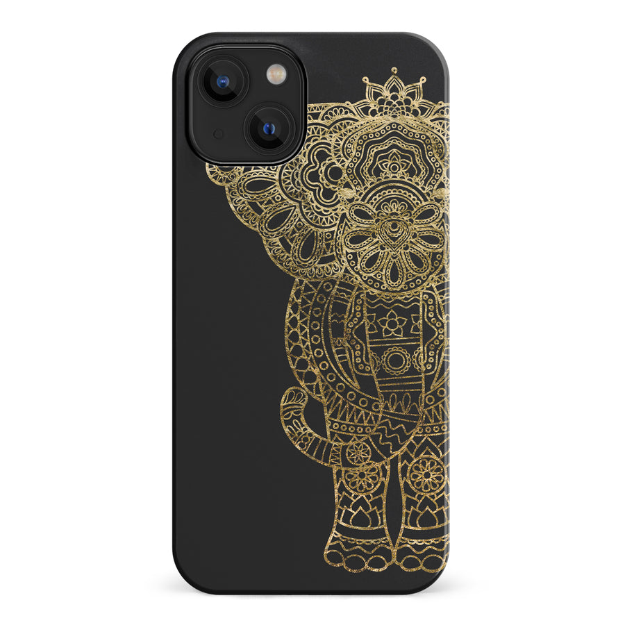 iPhone 14 Indian Elephant Phone Case in Black