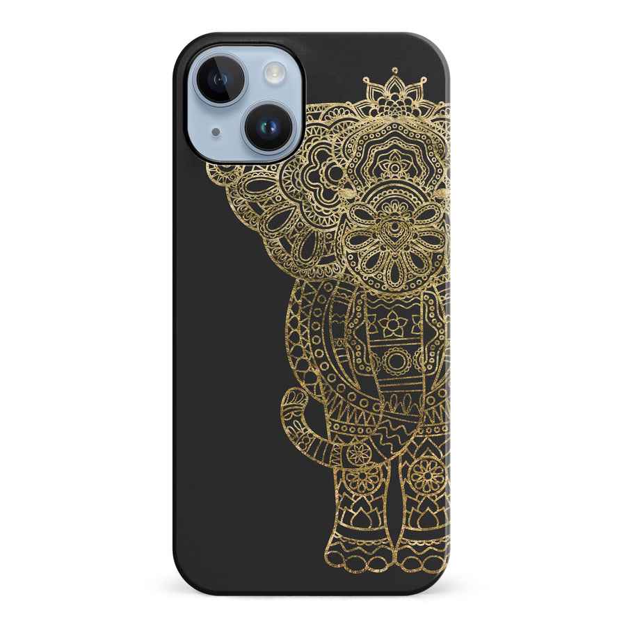 iPhone 14 Plus Indian Elephant Phone Case in Black