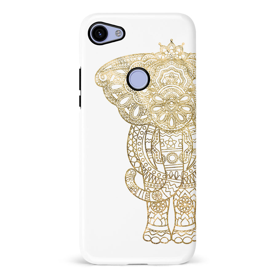 Google Pixel 3A XL Indian Elephant Phone Case in White
