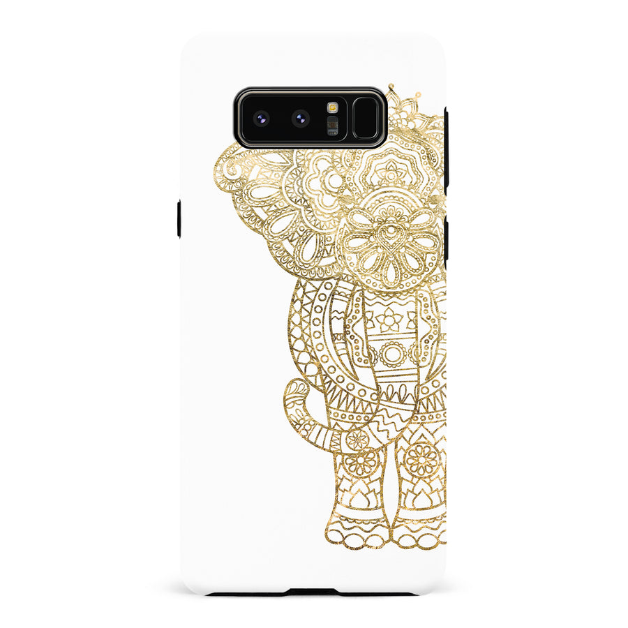 Samsung Galaxy Note 8 Indian Elephant Phone Case in White