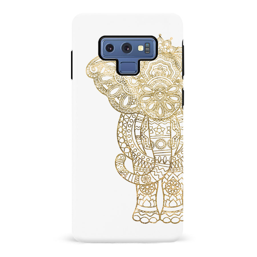 Samsung Galaxy Note 9 Indian Elephant Phone Case in White