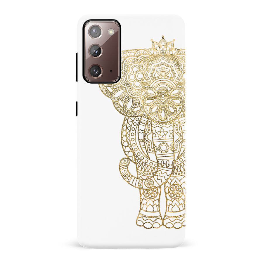 Samsung Galaxy Note 20 Indian Elephant Phone Case in White