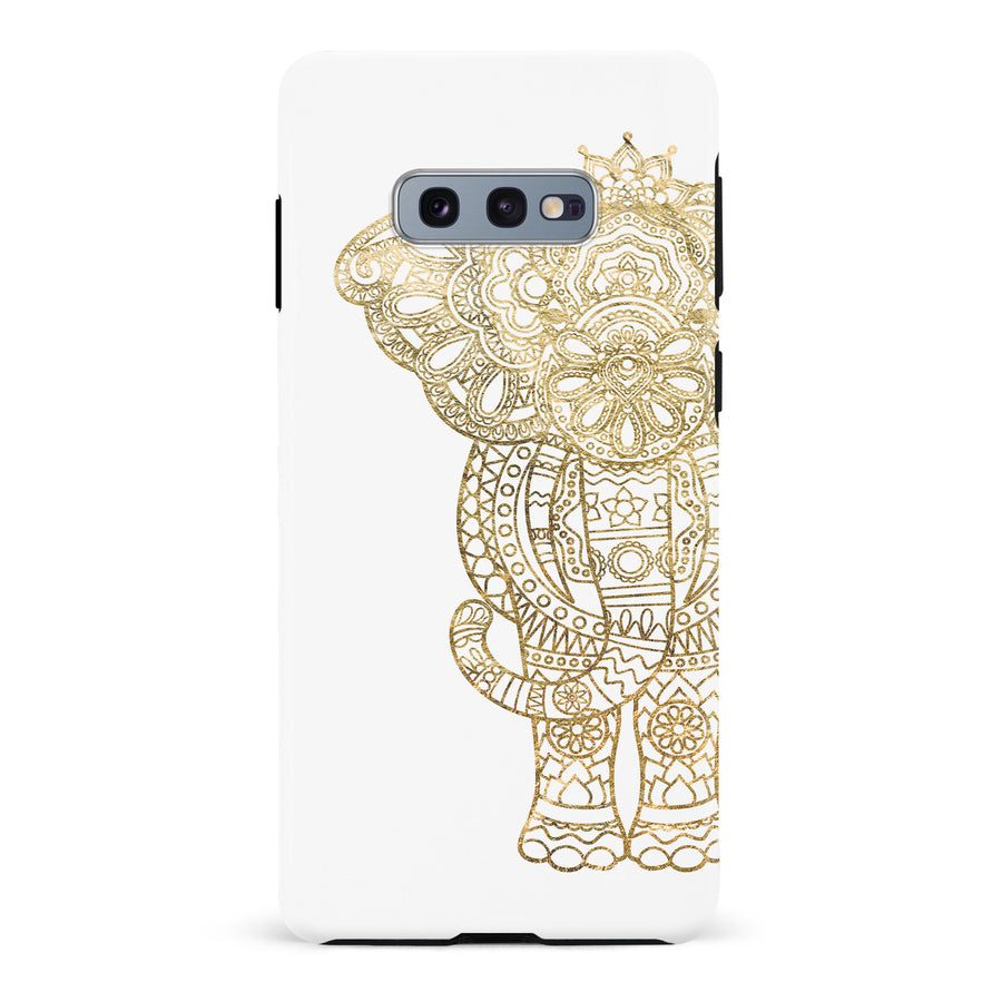 Samsung Galaxy S10e Indian Elephant Phone Case in White