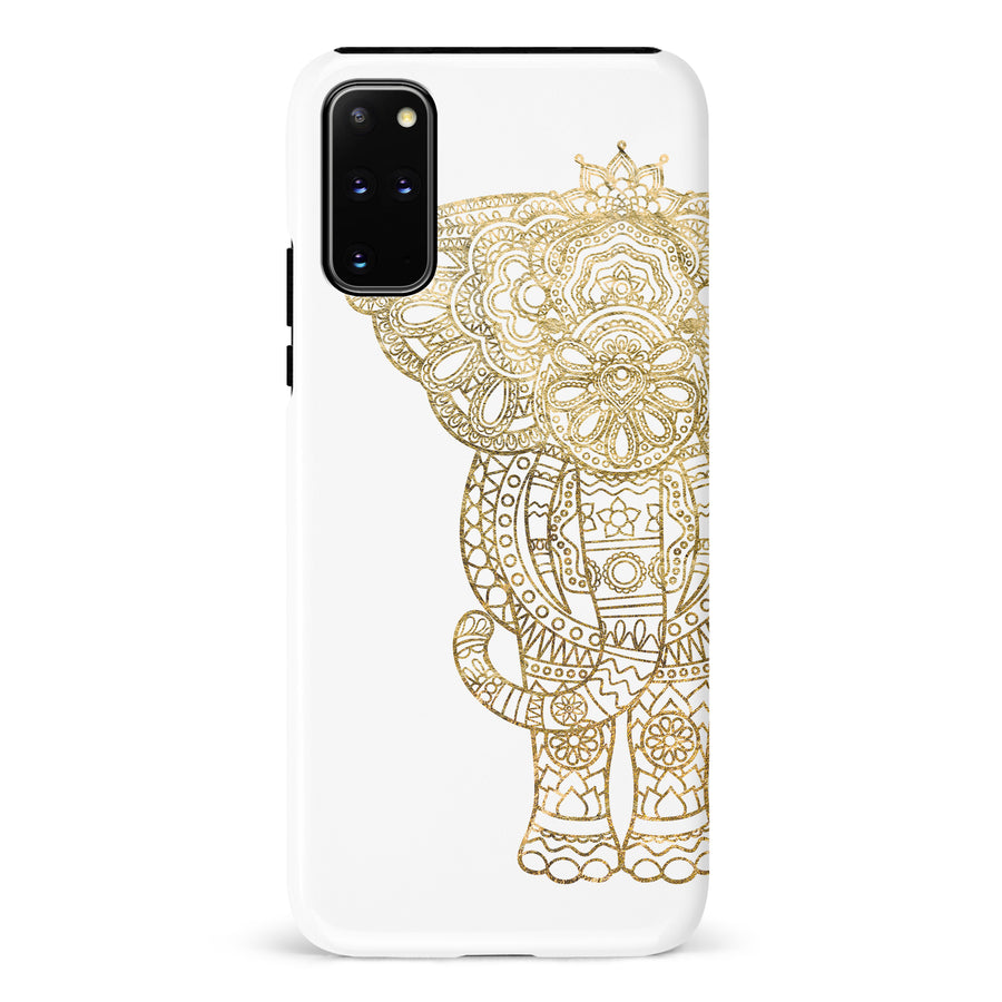 Samsung Galaxy S20 Plus Indian Elephant Phone Case in White