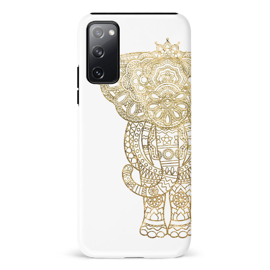 Samsung Galaxy S20 FE Indian Elephant Phone Case in White