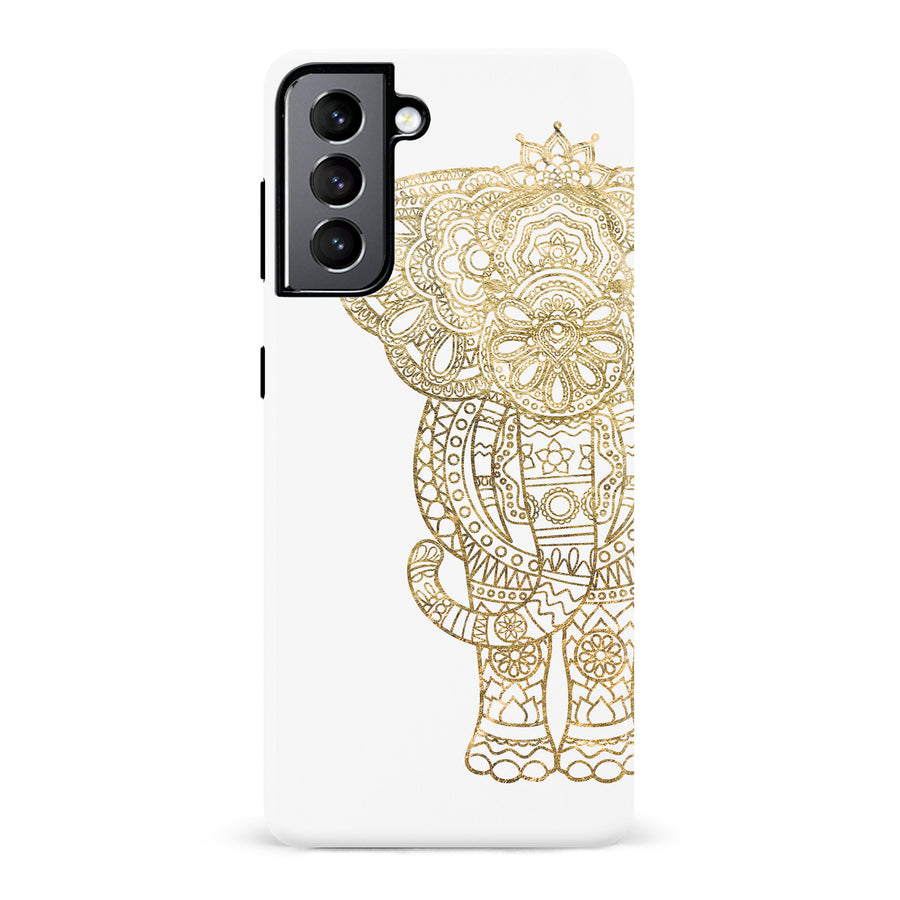 Samsung Galaxy S22 Indian Elephant Phone Case in White