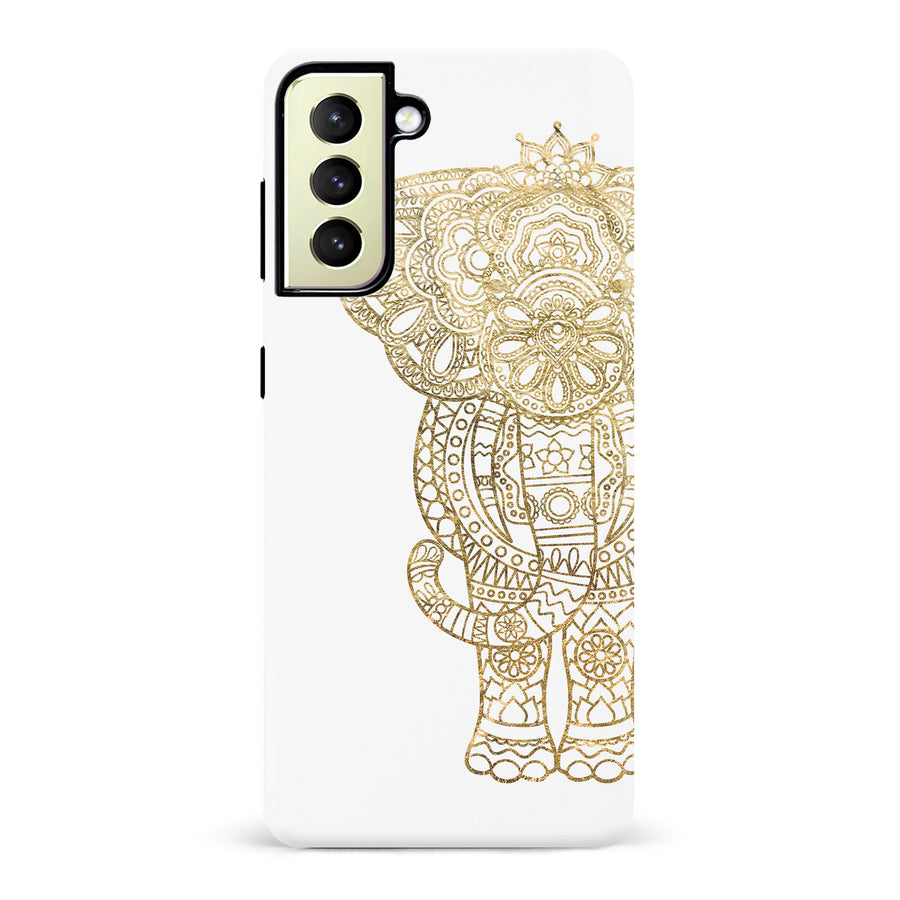 Samsung Galaxy S22 Plus Indian Elephant Phone Case in White