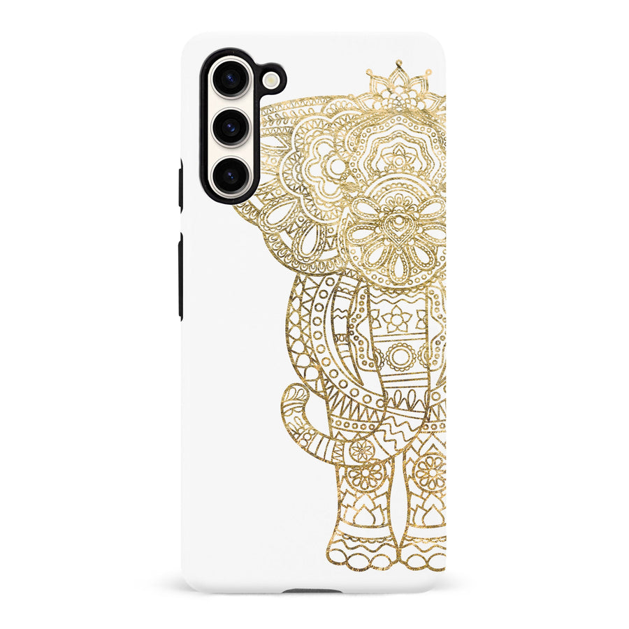 Samsung Galaxy S23 Indian Elephant Phone Case - White