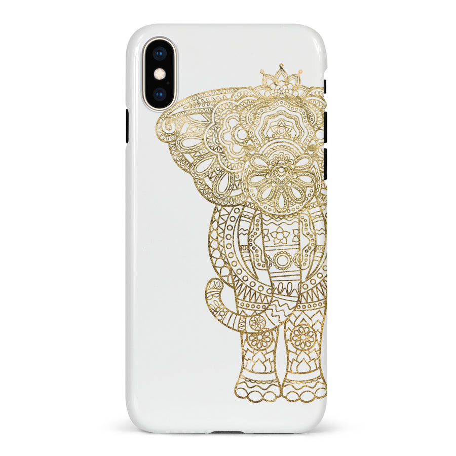 iPhone XS Max Indian Elephant Phone Case in White