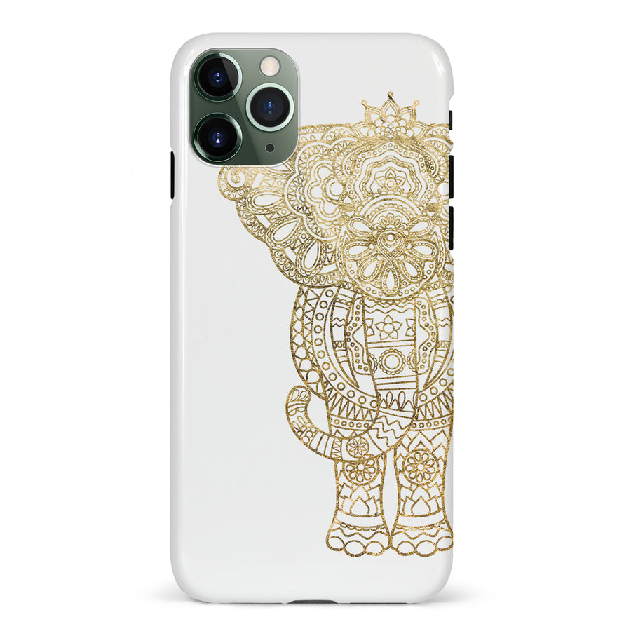 iPhone 11 Pro Indian Elephant Phone Case in White