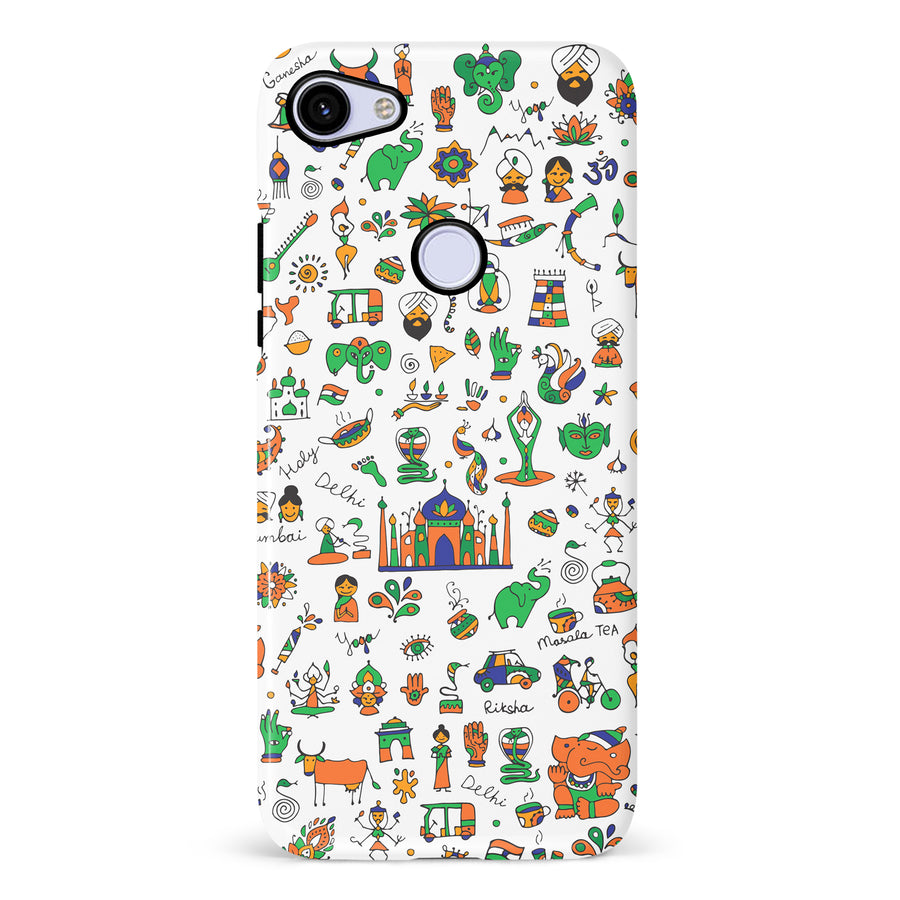 Google Pixel 3A Taste of India Phone Case in White