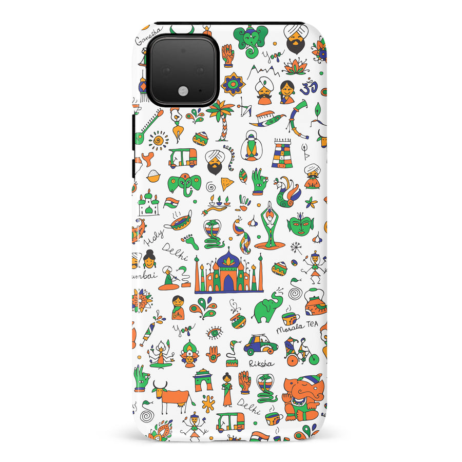 Google Pixel 4 XL Taste of India Phone Case in White