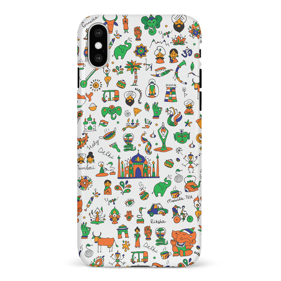 iPhone X/XS Taste of India Phone Case in White