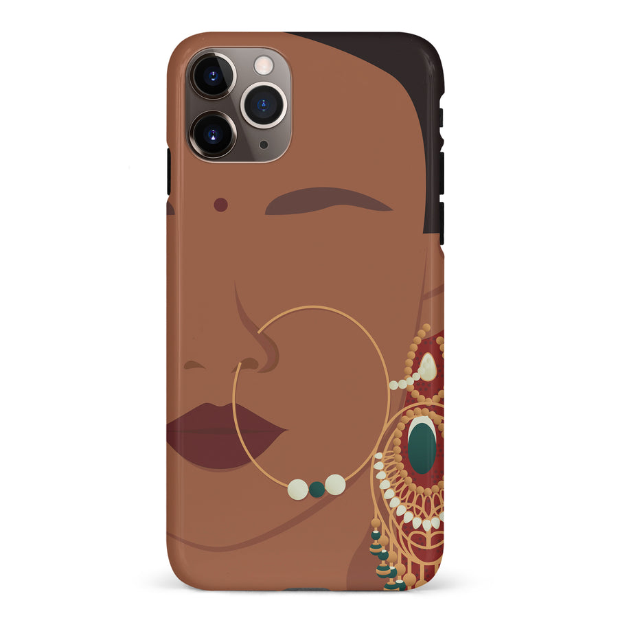 iPhone 11 Pro Max Punjabi Kudi Indian Phone Case in Brown