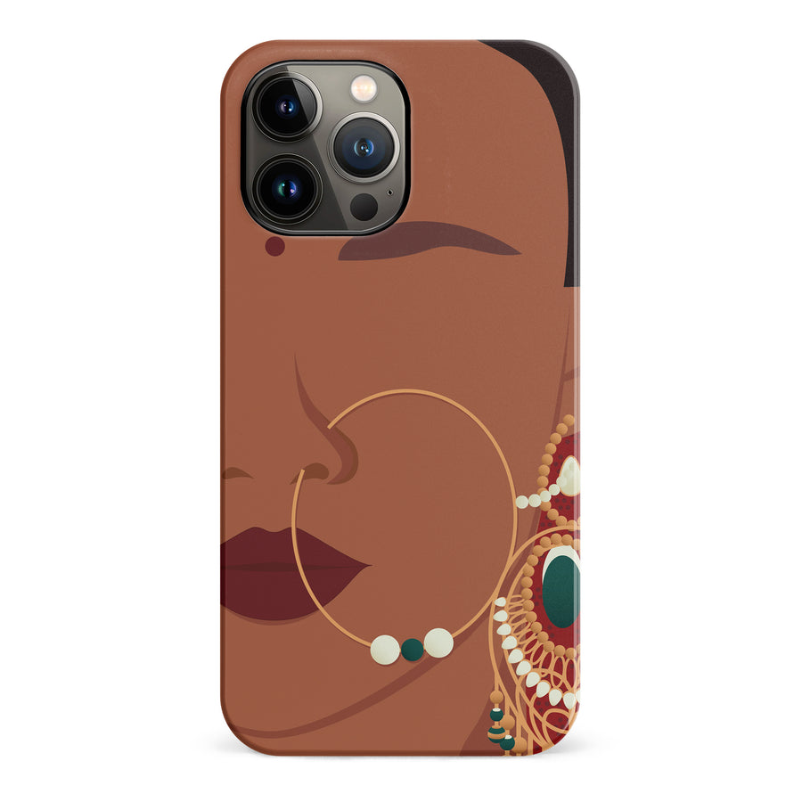 iPhone 13 Pro Max Punjabi Kudi Indian Phone Case in Brown