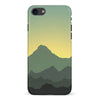 iPhone 7/8/SE Mountains Silhouettes Phone Case in Green