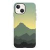 iPhone 13 Mini Mountains Silhouettes Phone Case in Green