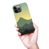 iPhone 13 Pro Max Mountains Silhouettes Phone Case in Green