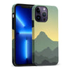 iPhone 14 Pro Max Mountains Silhouettes Phone Case in Green