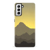 Samsung Galaxy S21 Mountains Silhouettes Phone Case in Yellow