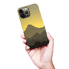 iPhone 13 Pro Max Mountains Silhouettes Phone Case in Yellow