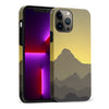 iPhone 13 Pro Max Mountains Silhouettes Phone Case in Yellow